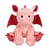 Peluche - Peluche Dragon Trendy Color Rose Poudré - 50 cm