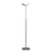 ZELUX lampadaire LED à éclairage indirect gris métal