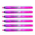 Lot de 6 surligneurs rétractables rechargeables - PENTEL - Rose - Handy-Line S