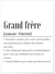 Affiche Définition Grand frère | A3 : 29,7x42cm