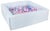 Piscine à balles carrée avec 300 balles - bleu p/blanc, transparent, bleu clair rose clair rose, bleu - Velinda