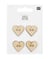 Boutons en Bois en Forme de Cœur X4 de Rico Design : Une Touche d'Amour Naturelle pour vos Créations Bébé Blanc