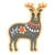 Ecusson thermocollant jardin nordique cerf 6,5cm x 4,5cm