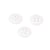 Lot de 3 boutons 4 trous nylon recylé blanc 11mm