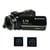 AGFAPHOTO Realimove CC2700 – Caméscope Numérique, 2.7K, 24MP, Écran Tactile 3'', Zoom 18X, Télécommande, 2 Batteries Lithium - Noir