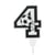 Bougie Football Chiffre 4 - 8.5 cm