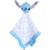 Stitch doudou plat avec lange blanc et bleu 40 x 40 cm - peluche disney - nicotoy