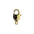Fermoir carabinier av. oeillet rotatif, or, 7,3x14mm, 2 pces