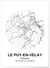 Affiche Carte Le Puy-en-Velay | A3 : 29,7x42cm