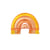 Ecusson météo franges arc en ciel 4cm x 3,2cm