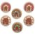 6 Décorations en sucre Boho Rainbow