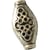 MégaCréa - Perle métal olive plat 15 mm Argenté (lot de 10)