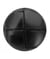Carte de 4 boutons simili cuir noir 18mm - Union Knopf Noir