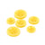 Bouton rond 2 trous jaune