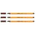 Lot de 3 stylos-feutres pointe fine 0,4 mm - STABILO - Point 88 - Brun