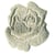 Ecusson thermocollant Rose argent - lurex 4x5cm