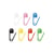 28 épingles de marquage plastique 24mm multicolore