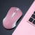 Souris Sans Fil 1200 DPI 3 Boutons USB Ergonomique 10m Autonomie Longue Rose YONIS
