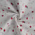 Tissu Popeline de Coton Coccinelles fleuris sur fond Blanc cassé