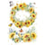 1 feuille de papier de riz 22 x 32 cm Ciao Bella SUNFLOWER GARLAND 332