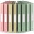 8x Classeur A4- 4 Anneaux- Dos 3,5 cm pour 200 feuilles- Étiquettes de Dos- PP- Durable- Résisitants à l'eau- Couleurs Terre- ACROPAQ