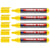 Lot de 5 Marqueurs Permanents Edding 330 Jaune Pointe Biseautée 1-5 mm