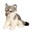 Peluche - Peluche Loup allongé gris - 30 cm