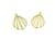 2 Breloques forme goutte 33*21mm doré