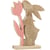 Figurine lapin et tulipe en bois de rose