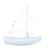 Le Sloop Vert d'eau – Bateau en bois 21cm - Maison Tirot - Rose