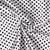 Tissu Mousseline lourde Koshibo pois noir sur fond Blanc