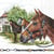 Lot de 4 serviettes en papier découpage collage 33 cm CHEVAUX 3031