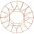 Décoration à suspendre, anneau, d 28 cm, laiton, 1 pièce