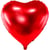 Ballon Aluminium Coeur Rouge Métallisé   45 cm