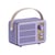 Enceinte Bluetooth Portable HIFI Son Stéréo 360° Design Rétro Violet YONIS