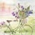 Lot de 4 serviettes en papier découpage collage 33 cm VELO FLEUR D 108 XL