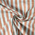Tissu Coton Seersucker Rayé Camel sur fond Vert menthe