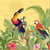 4 serviettes en papier découpage collage 33 cm Easy Life PARADIS EXOTIQUE