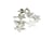 10 Petites breloques fines étoile strié 12.5*10mm laiton plaqué argent 925