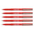 Lot de 5 stylos feutres permanents ARTLINE 200 - Pointe fine 0,4 mm - Rouge