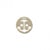 Lot de 6 boutons 2 trous ancre marine beige/blanc 13mm