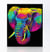 DIAMOND DOTZ kit fond noir suédine - Éléphant arc-en-ciel