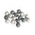 Perles en silicone, 12mm ø, tons gris, 16 pièces