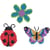 Diamond Dotz, fleur, papillon, coccinelle, dim. 18x10 cm, 1 Pq.