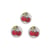 Lot de 6 boutons 2 trous enfant cerises