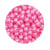 Fil de 210 perles rondes en verre nacré fabrication bijoux 4 mm FUSCHIA