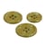 Lot de 6 boutons rond 4 trous bouteilles recyclées vert kaki