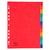 Intercalaires indexés - 12 touches January/December - Couleurs assorties - x 5 - Exacompta