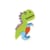 Ecusson thermocollant dinosaures vert 4cm x 4,1cm