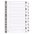 Intercalaires imprimés à touches plastifiées - 10 touches 1 à 10 - A4 - Blanc - x 25 - Exacompta